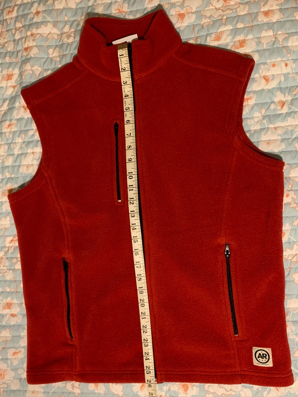 American Roots Rust-Red Fleece Zip Vest - Picture 7 of 9